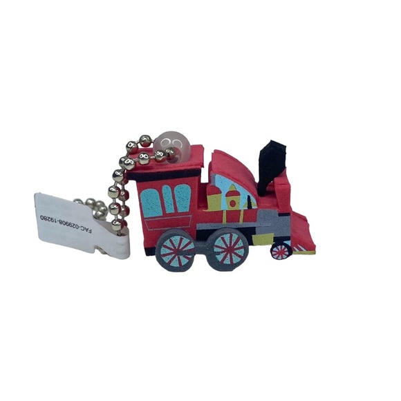 Disney Parks "Park Life" 3D Foam Keychain Beaded Chain - Train - Picture 1 of 2